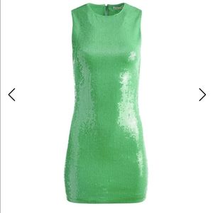 Alice + Olivia DELORA SLEEVELESS SEQUIN DRESSCOLOR: GARDEN GREEN SIZE 6 …